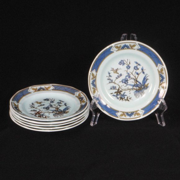 6 Adams Ironstone Calyx Ware Ming Toi bread plates - Picture 1 of 5